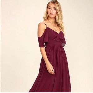 Lulu’s Ways of Desire Wine Colored Dress
